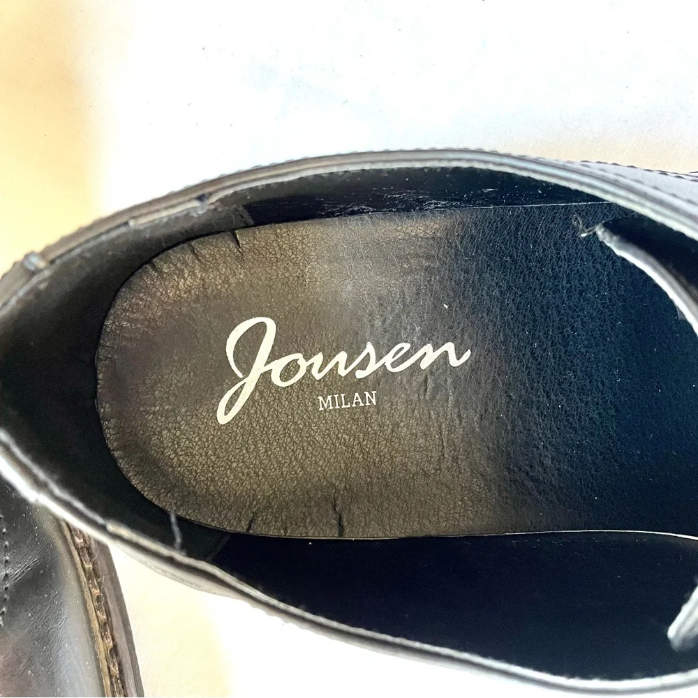 Men’s Dress Shoes made by Jousen Milan Sz 12 Black - Picture 5 of 6
